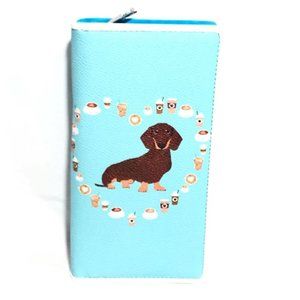 Dachshund Wallet with Coffee Drinks